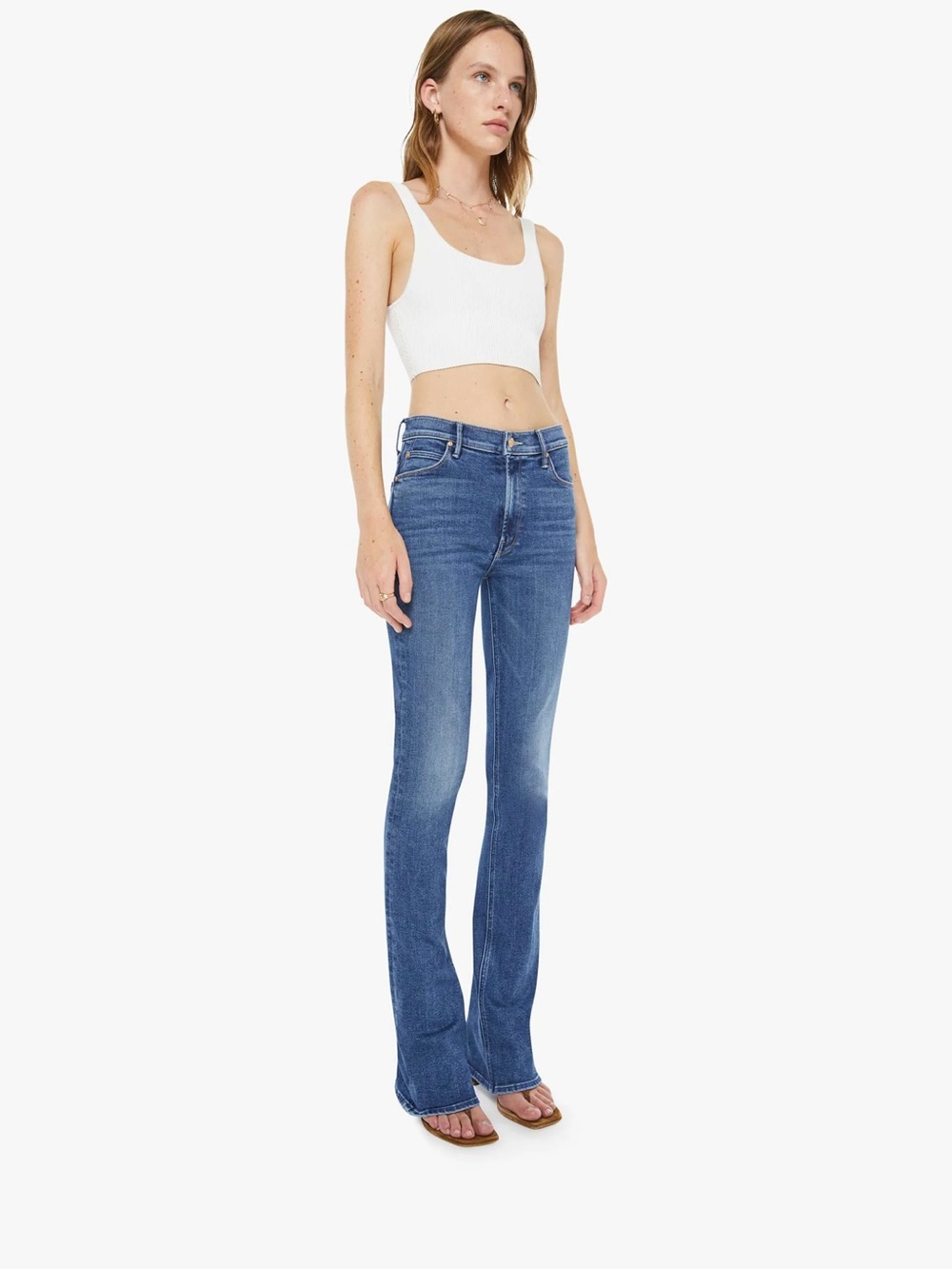 MOTHER Skinny Jeans in Dark Blue Denim - Picture 7 of 7